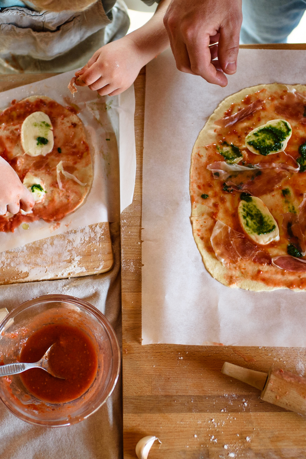 Pizza making at home