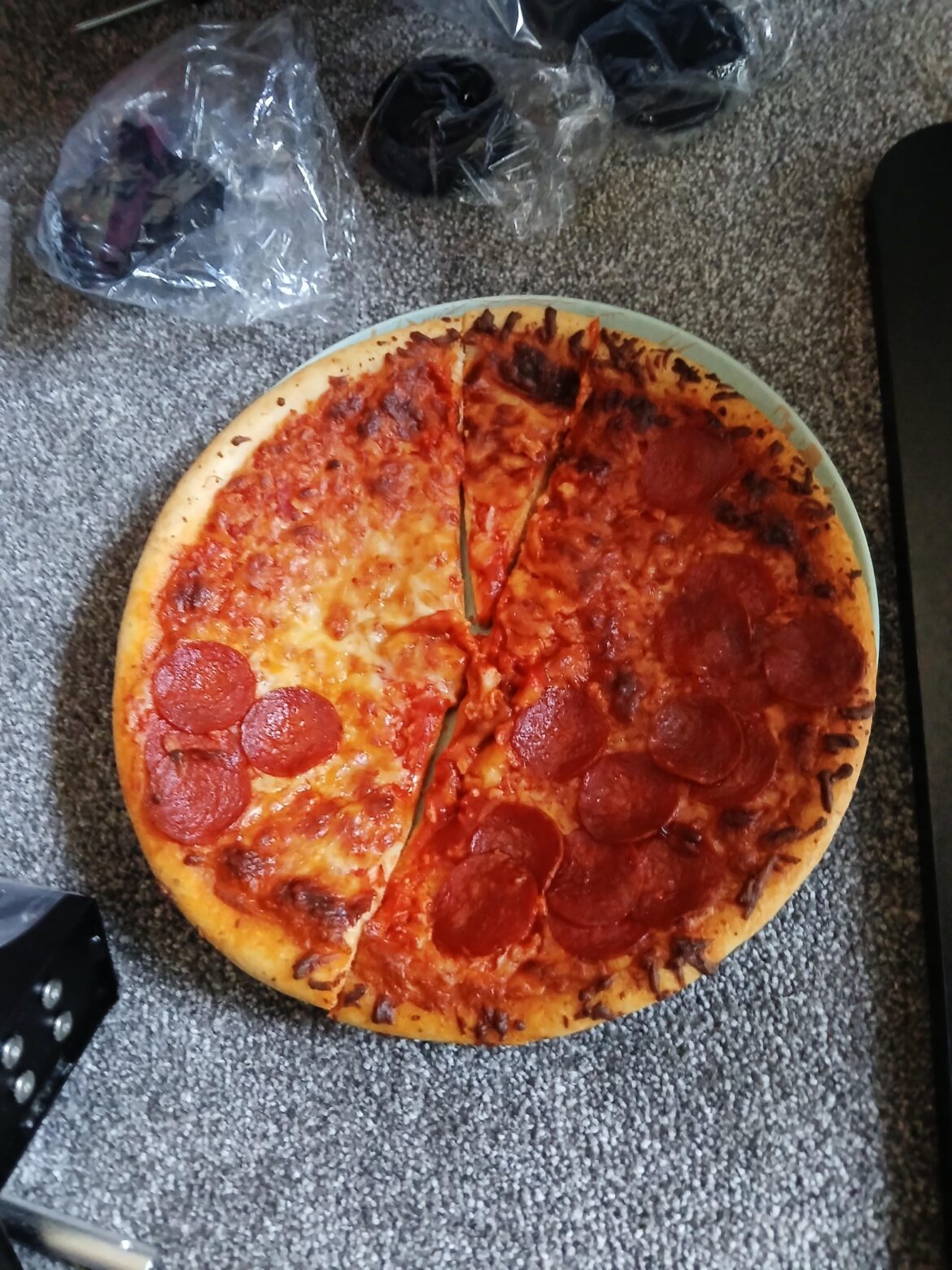 Rate how my 7 year old loves having their pizza cut (they're adopted i think)