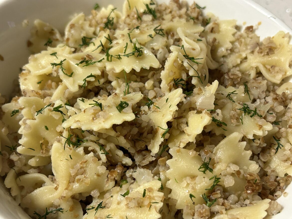 A side dish called kasha varnishkes.