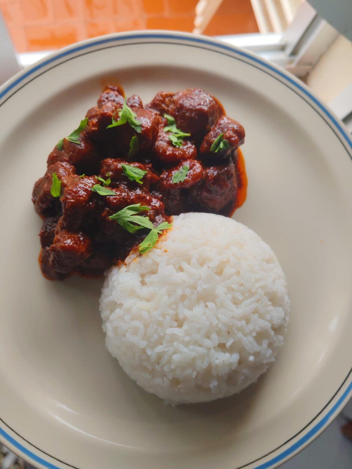 [homemade] Guajillo Pork stew / Asado de Puerco