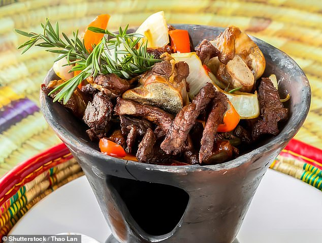 In the tenth spot was tibs - a popular Ethiopian dish of stir-fried meat and vegetables in a flavourful sauce (stock photo)