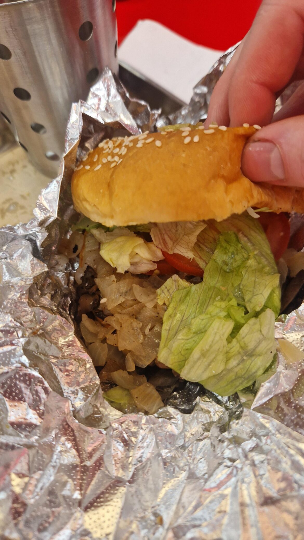 This vegetarian 'burger' I got from Five Guys was just a pile of onions