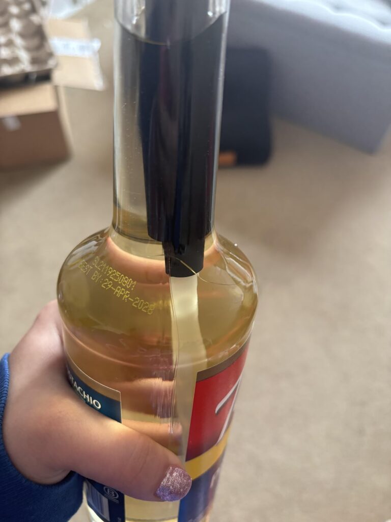 Cracked Torani Bottle