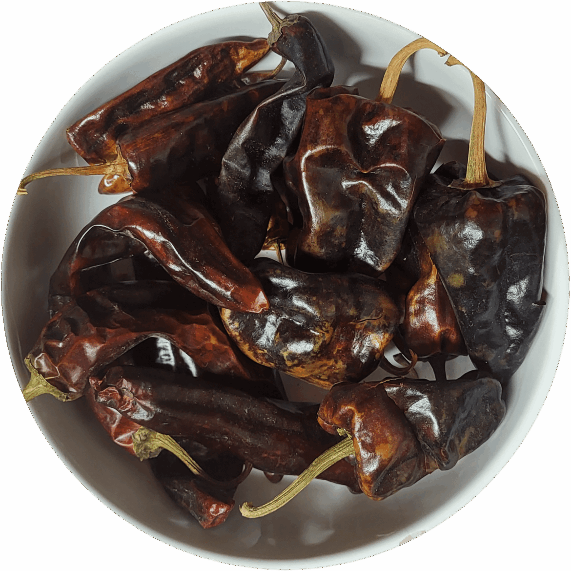 Preparando los chiles..