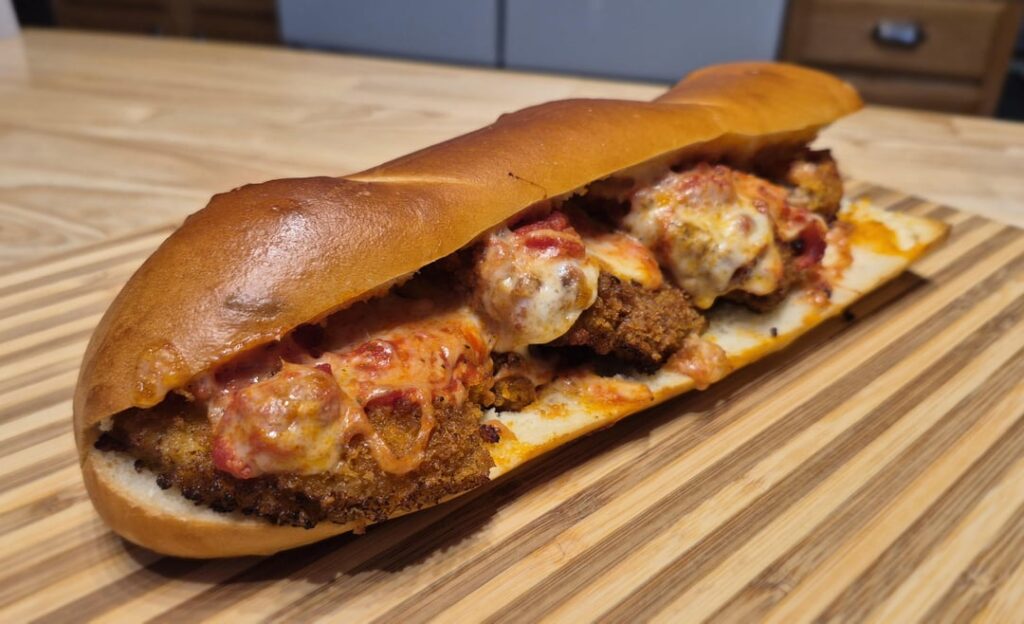 [Homemade] Pork Parm Sub