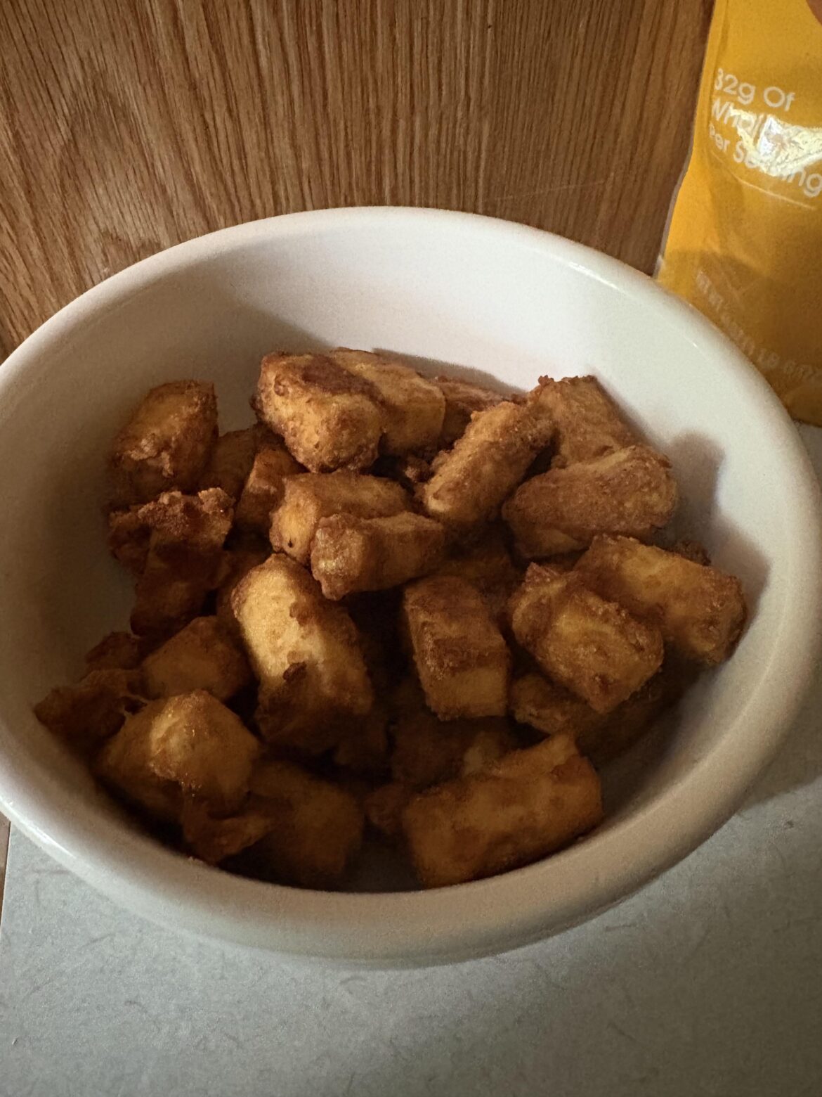 First time making air fried tofu. Pretty good!