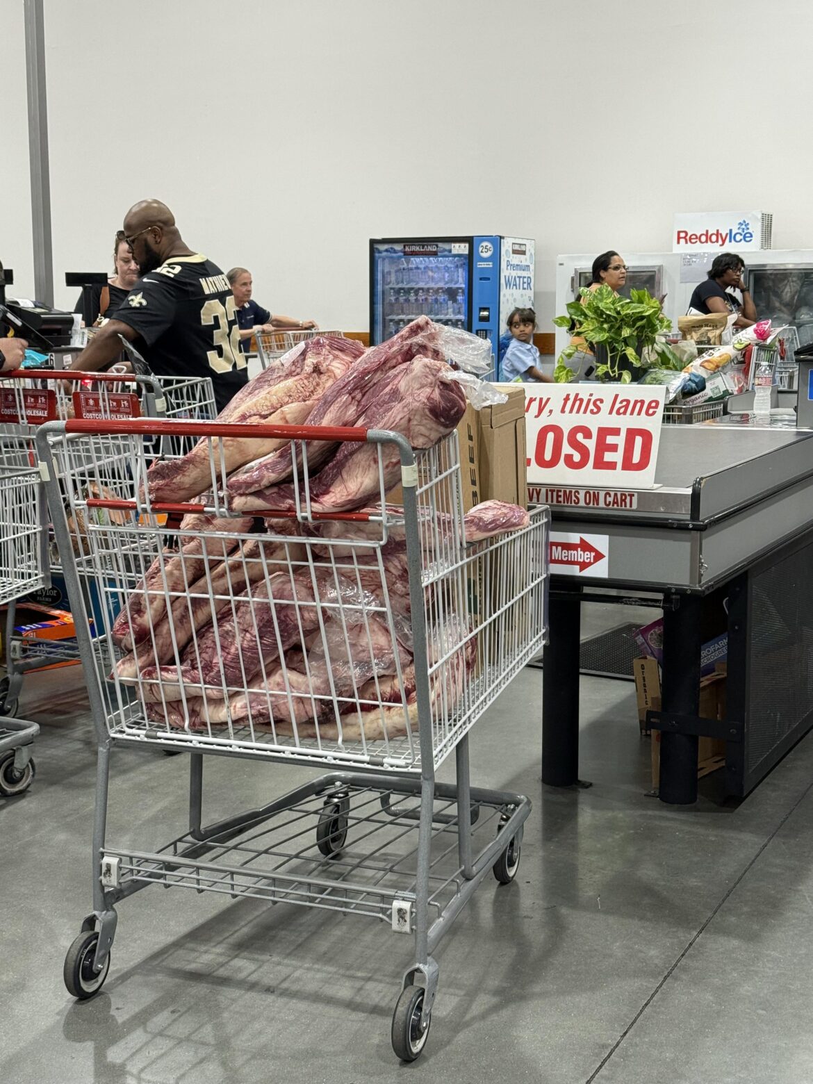 Put the brisket in the basket