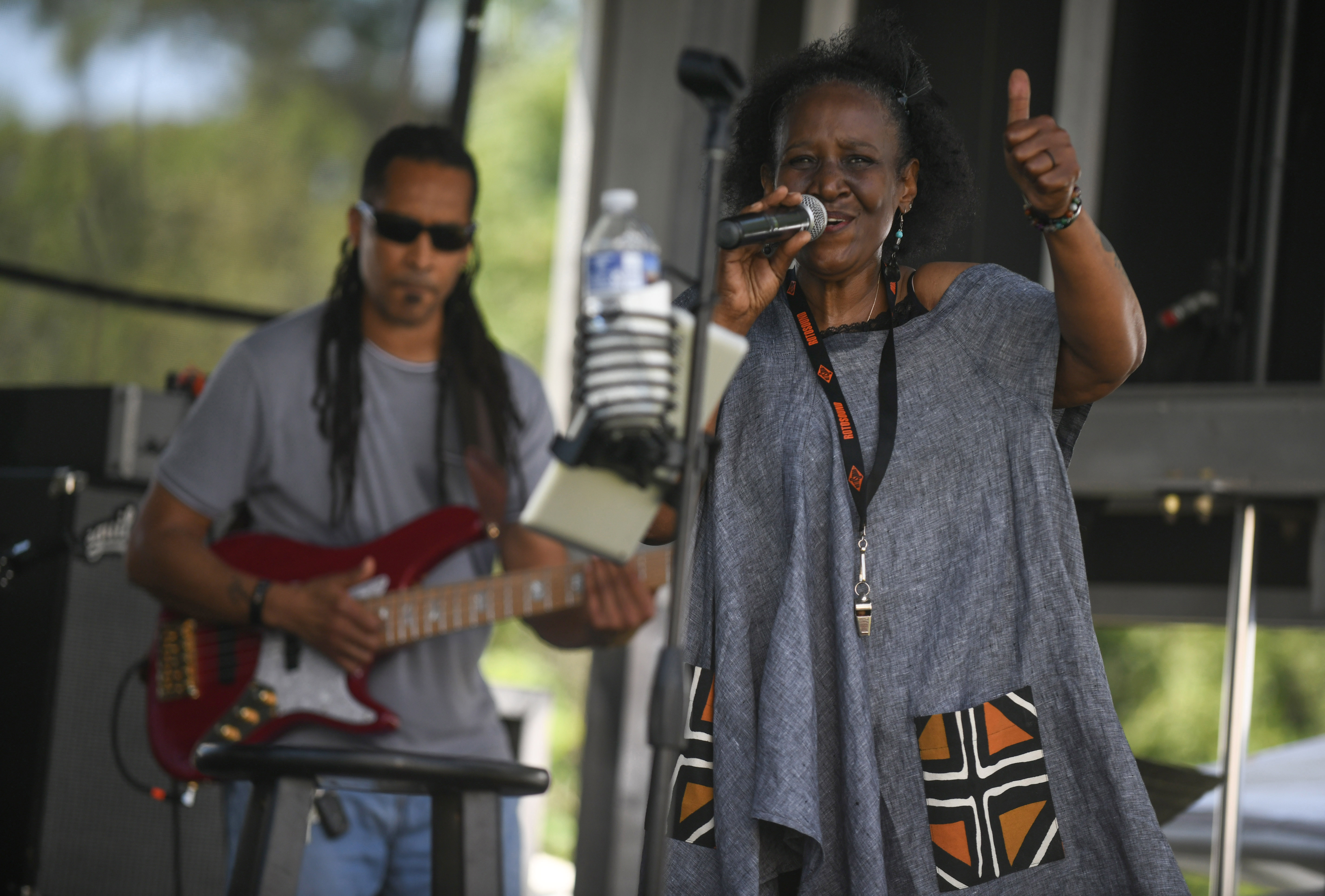Chandra Hassan and the Ryze Band perform during the Arts, Wine Jazz & Soul Festival in Havre de Grace on Saturday. Proceeds from the event benefit the Havre de Grace Colored School Foundation. (Brian Krista/Staff)