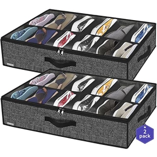 Onlyeasy Sturdy Under Bed Shoe Storage