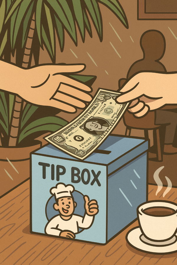 Debate Heats Up Over Tip Boxes in Korea’s No-Tip Dining Culture (Image supported by ChatGPT)