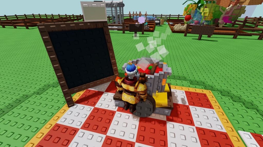 Picture showing player cooking in Grow a Garden.