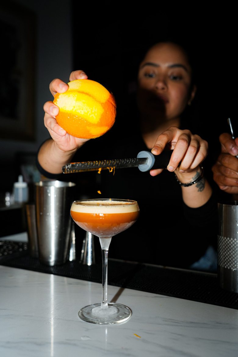 bartender making a cocktail at Bacarosa