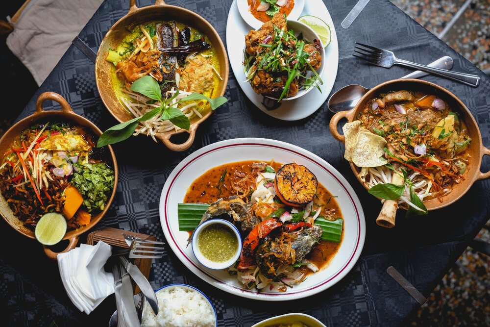 Thai food served at Farang