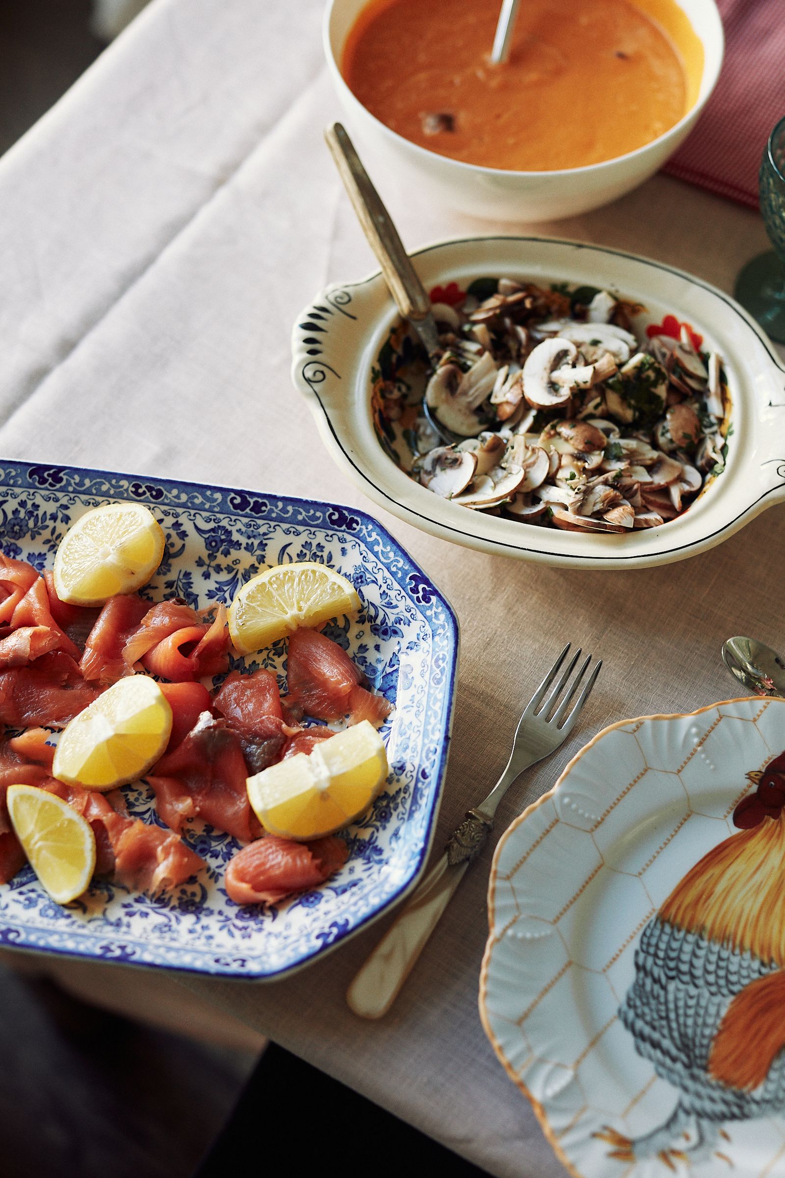 A meal prepared by Argentine food writer Juana Pepa