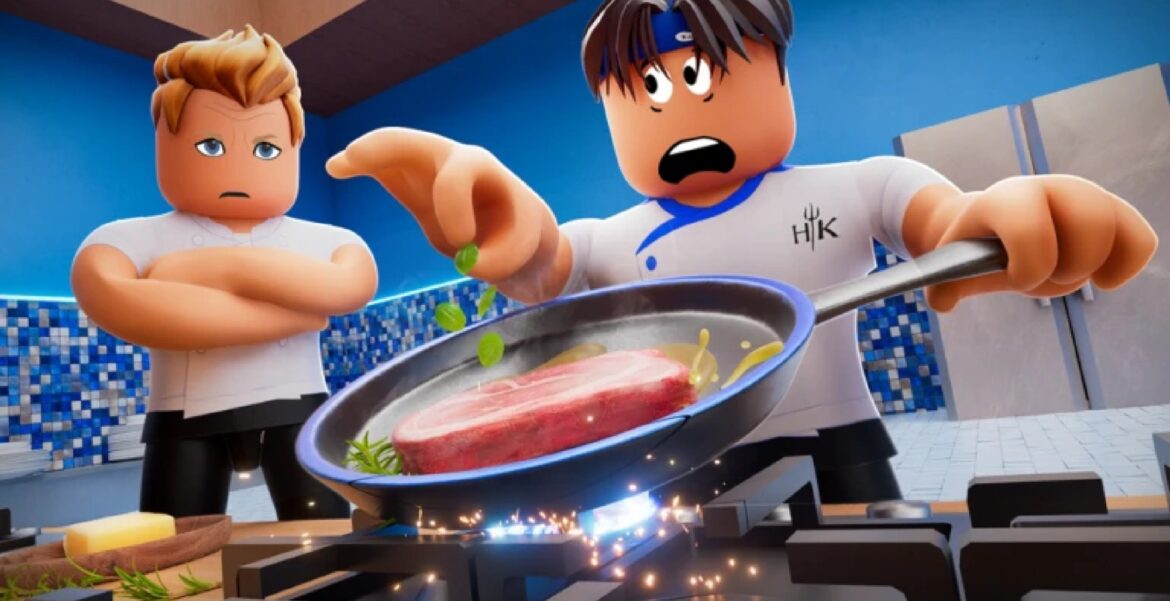 The key art of the 'Hell's Kitchen' Roblox experience