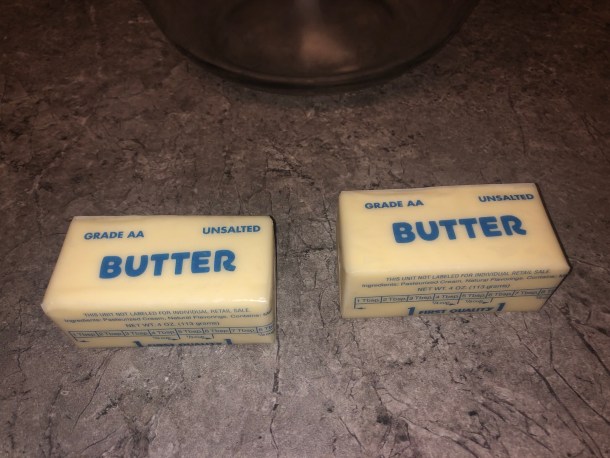 Cooking Eorzea | Room temperature butter sticks.