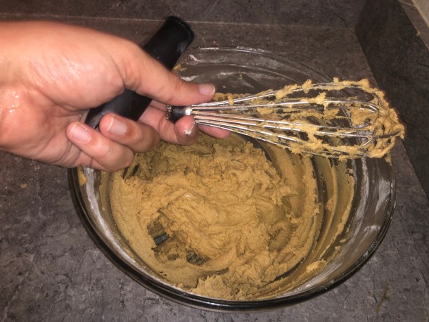 Whisk snapped during mixing.