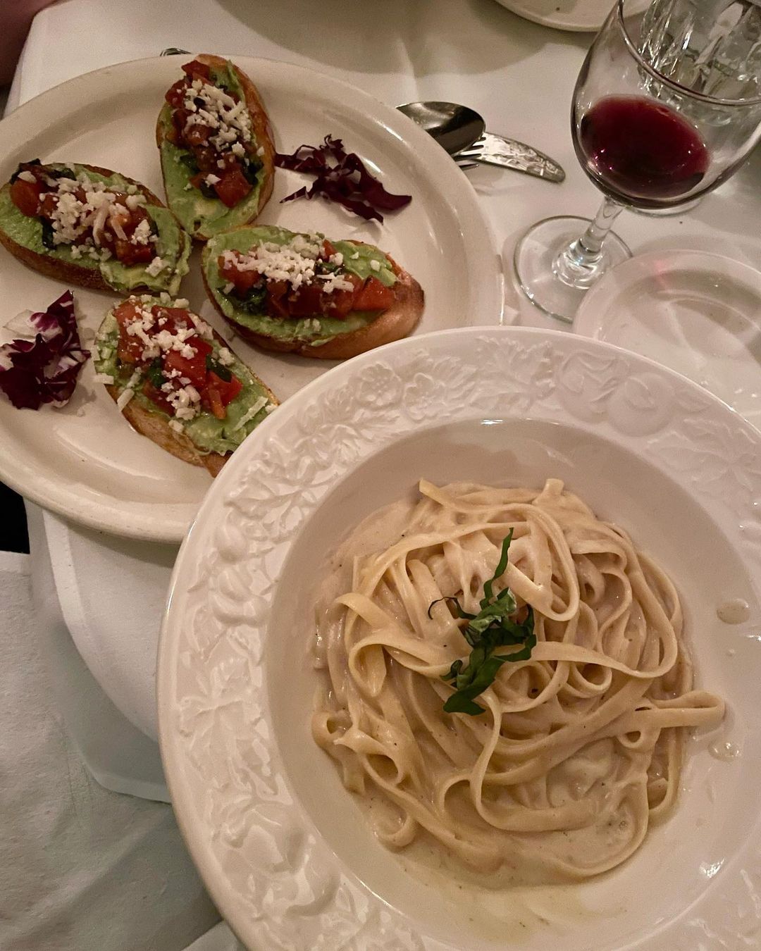 John's of 12th Street entrees on table