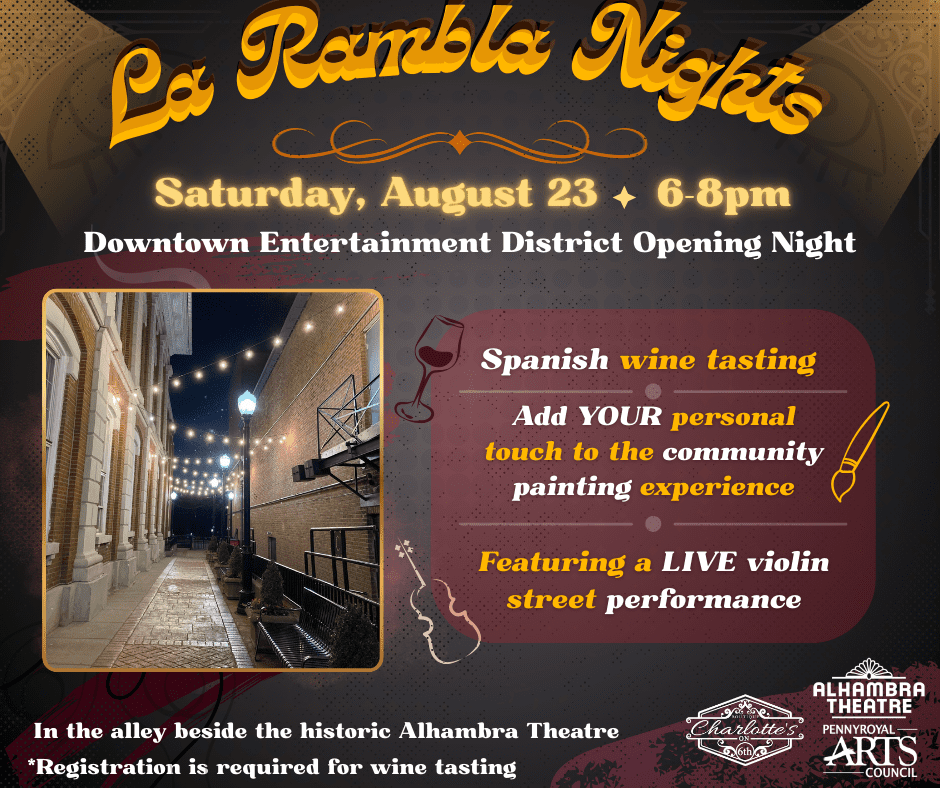 La Ramble Nights – An Evening of Spanish-Inspired Art, Wine, and Music | NewsRadio 1230 AM/99.3 FM | Hopkinsville’s News Leader La Ramble Nights - An Evening of Spanish-Inspired Art, Wine, and Music | NewsRadio 1230 AM/99.3 FM | Hopkinsville's News Leader
