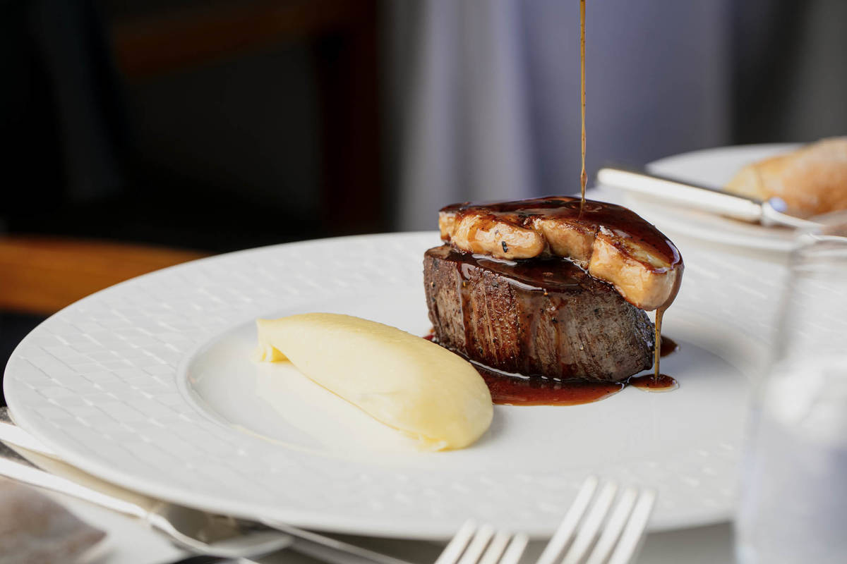 steak served with mash and bravy