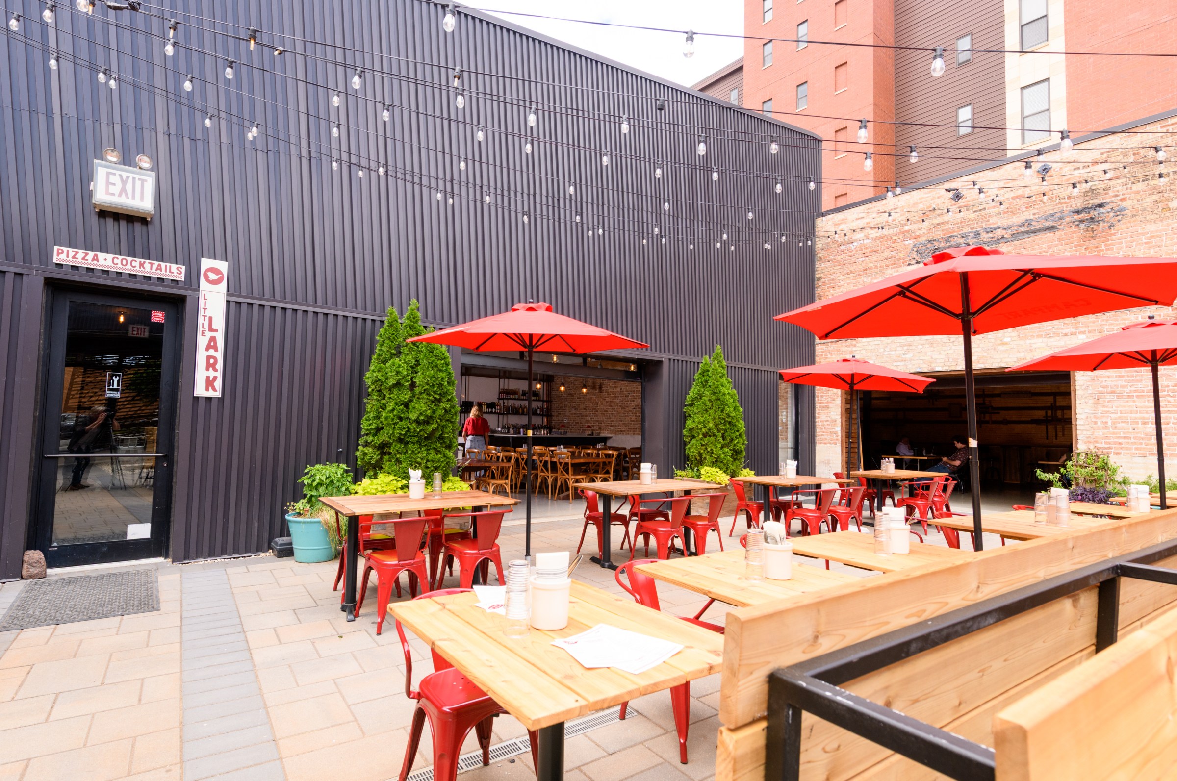 An outdoor dining patio.