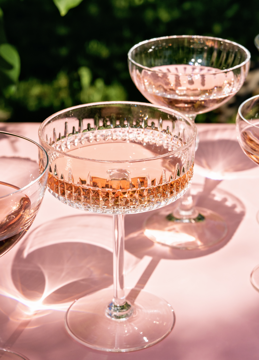 Champagne in coup glasses