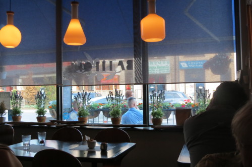 Looking on to the patio at Batifole Restaurant