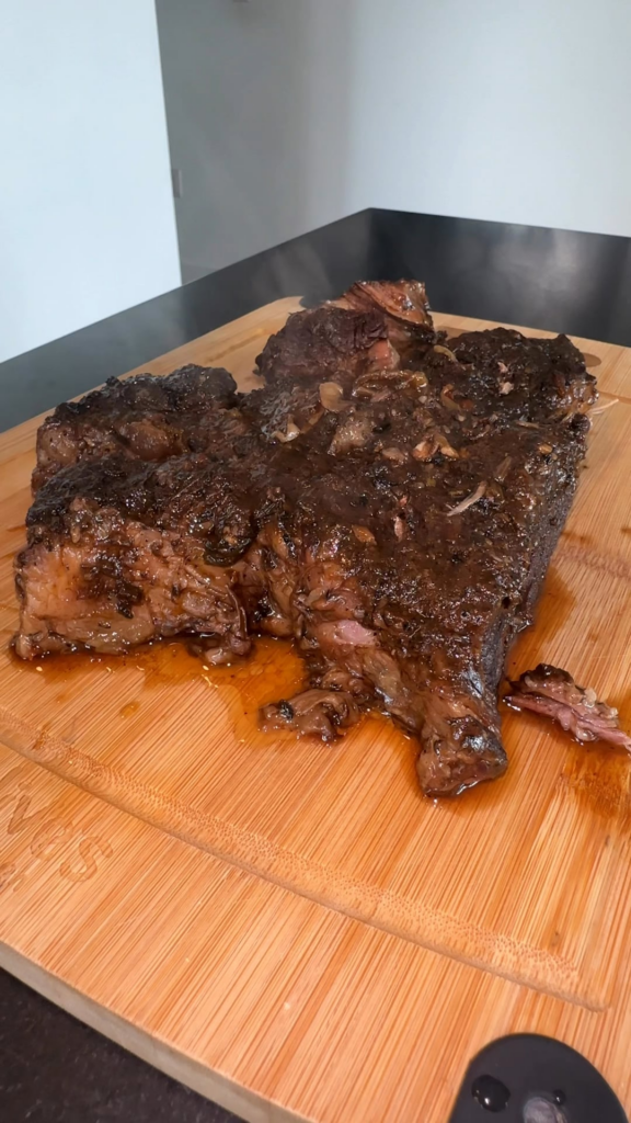 Slow cooked chuck roast.