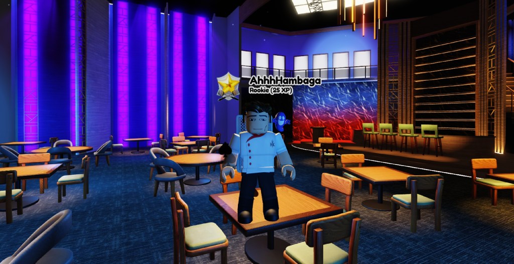 My Robloxian inside of Hell's Kitchen in ROblox Gordon Ramsay