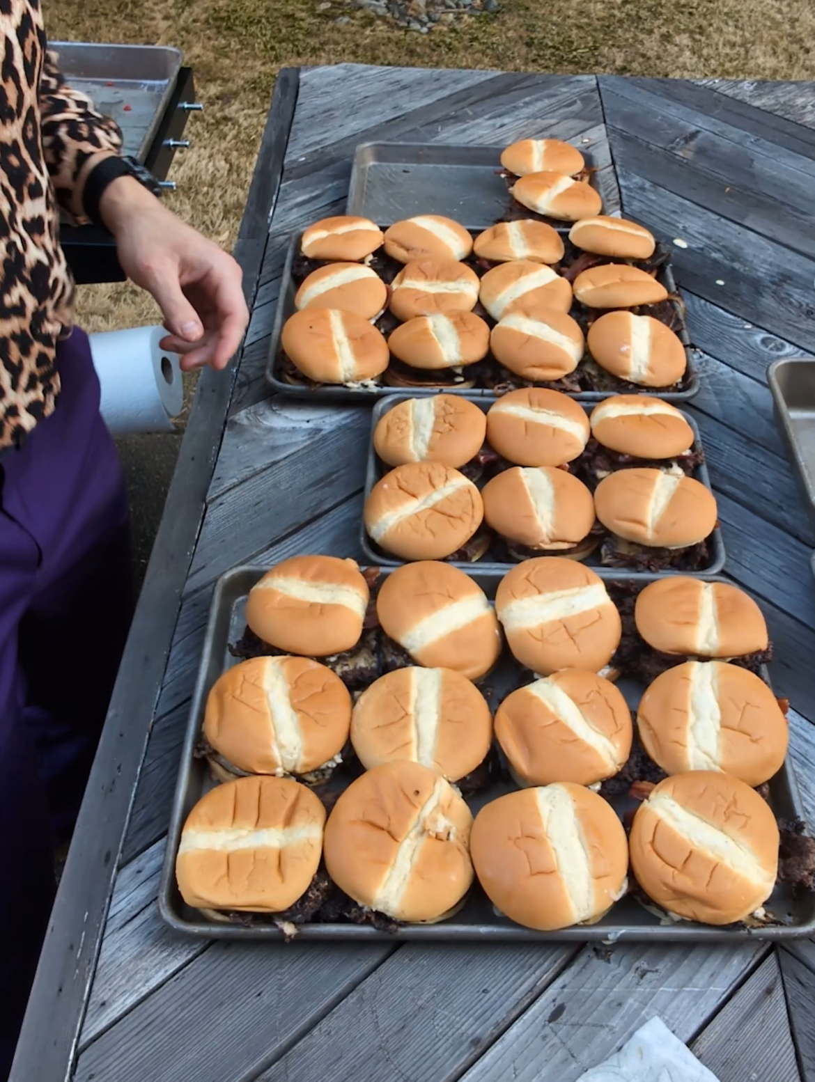 Last week I made 16 burgers. As promised, this week I have made 32 BURGERS. If this post gets 64 upvotes, next weekend I will make 64 BURGERS! (Burgers are given to patrons at my local food bank)