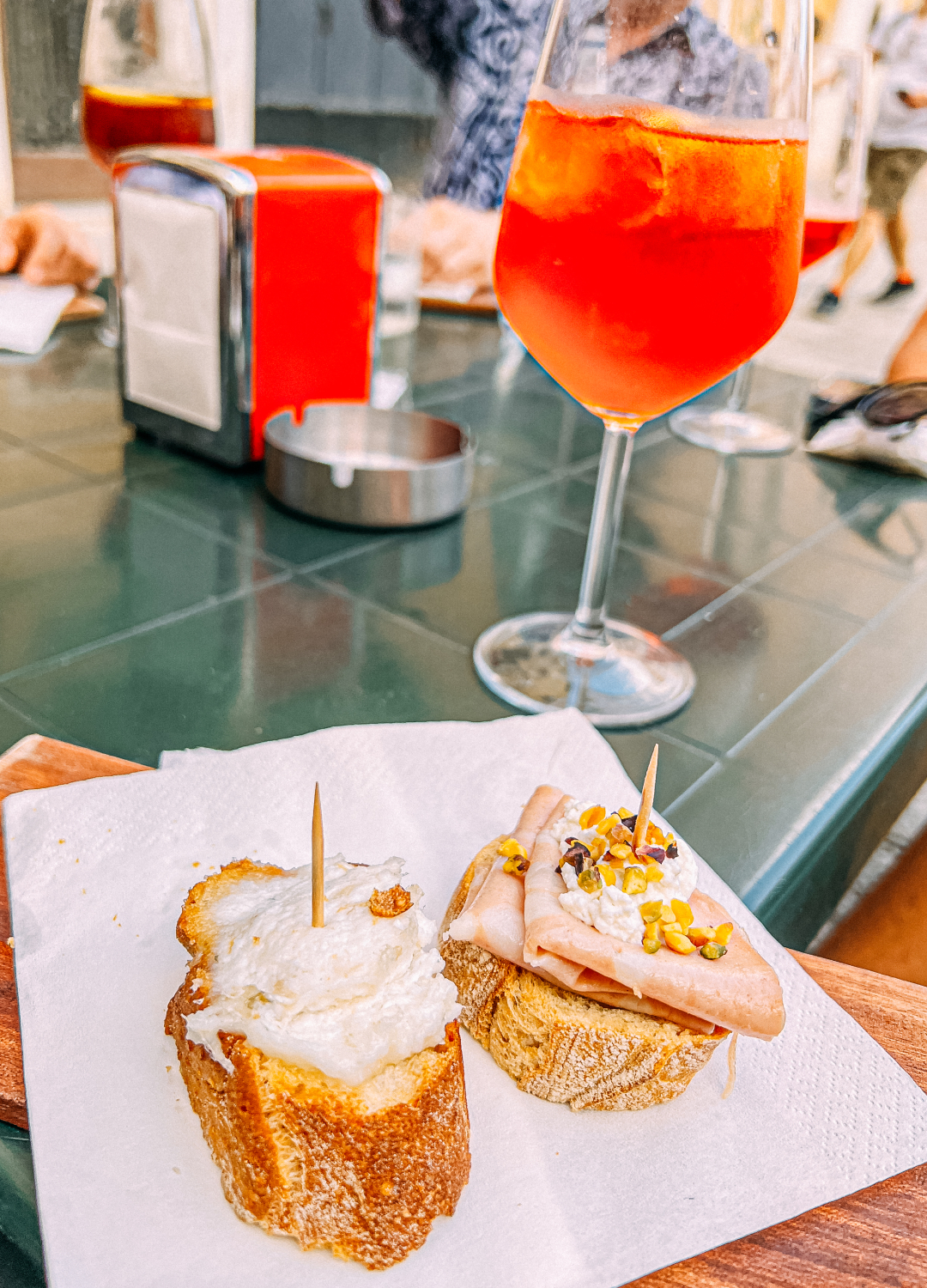 Spritz and snacks