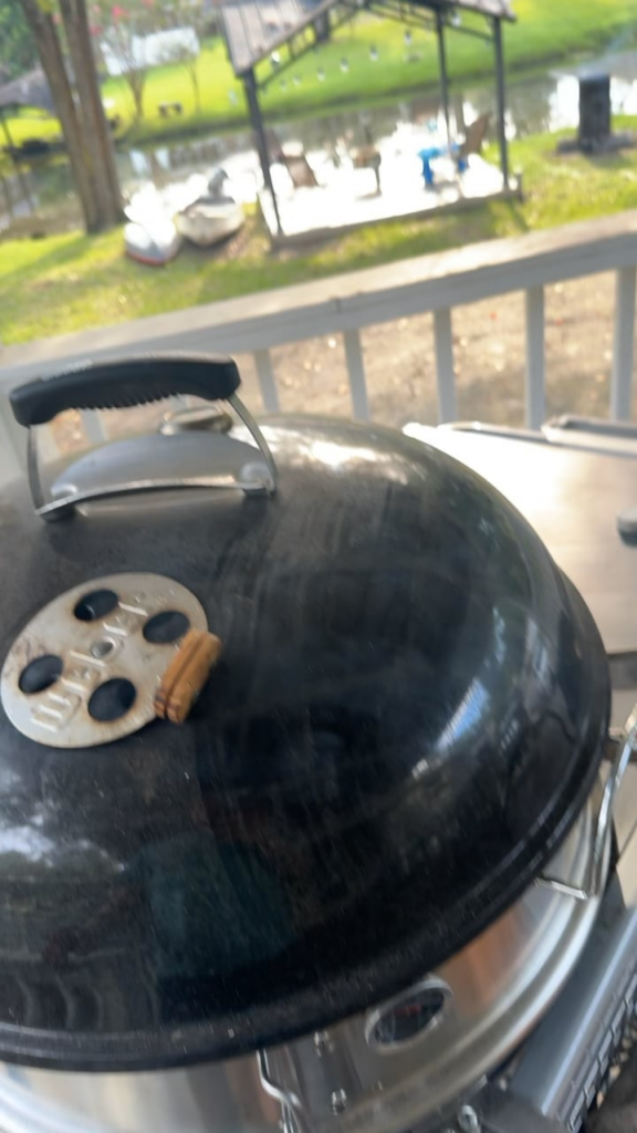 Rotisserie chicken on the master touch