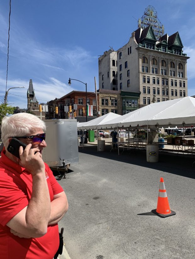 La Festa Italiana President Chris DiMattio working on Thursday, Aug....