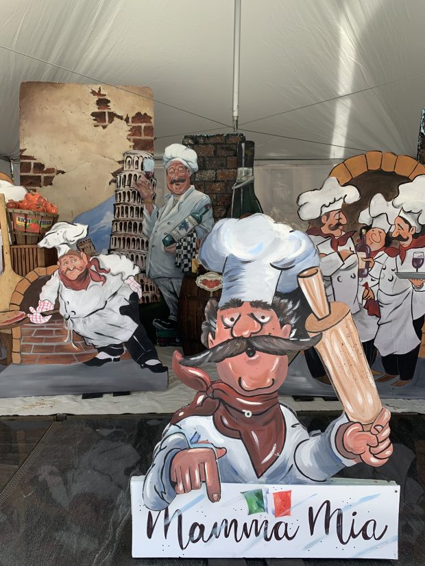 A decoration on Thursday, Aug. 28, 2025 for La Festa...