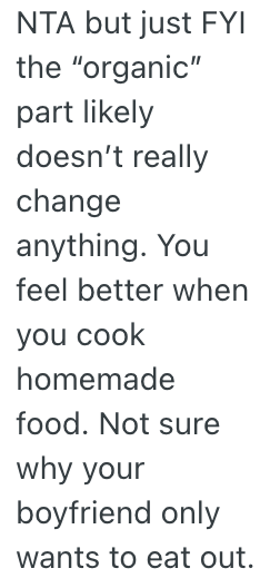 Screenshot 2025 07 29 at 8.34.49 AM She Changed Her Diet Because Of Health Concerns, But Her Boyfriend Doesnt Like Her Healthy Cooking