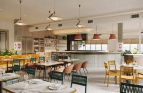 The dining room at Cucina Del Mar at the Seahaus Hotel in Atlantic City