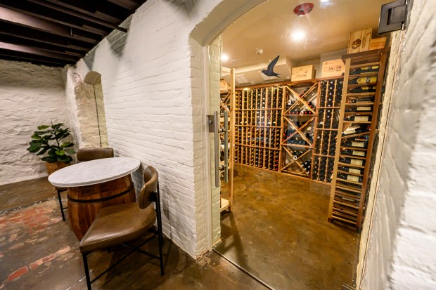 The wine cellar offers different seating areas Sunday, June 15,...