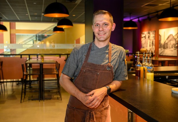 Dave Blackburn, executive chef for Bethlehem Barrel & Drafthouse, stands...