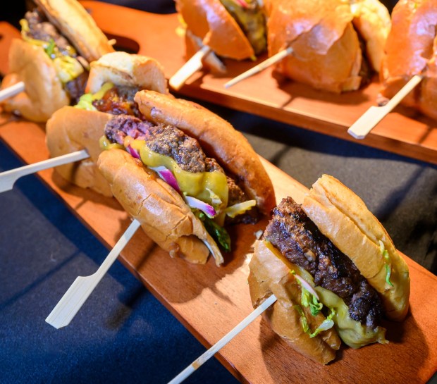 A Stack Burger — an angus patty, romaine, red onion...