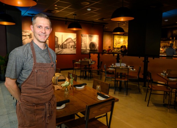 Dave Blackburn, executive chef for Bethlehem Barrel & Drafthouse, stands...