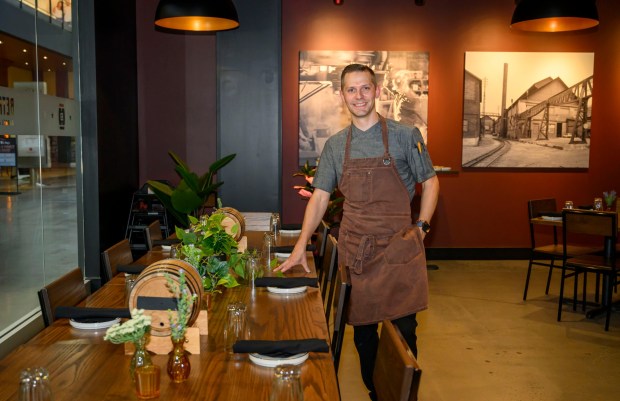 Dave Blackburn, executive chef for Bethlehem Barrel & Drafthouse, stands...