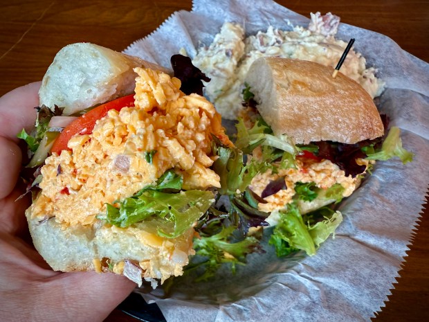 The Ten Top is a cozy café in Norfolk's Ghent On the menu: the pimento cheese sandwich, and it came with a slathering of the southern spread between French baguette. Baby greens, sliced tomatoes, and addictive house-made dill pickles added just the right elements. (Patrick Evans-Hylton / freelance)