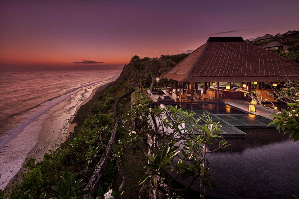 The Bvlgari Bar Cliff at Sunset
