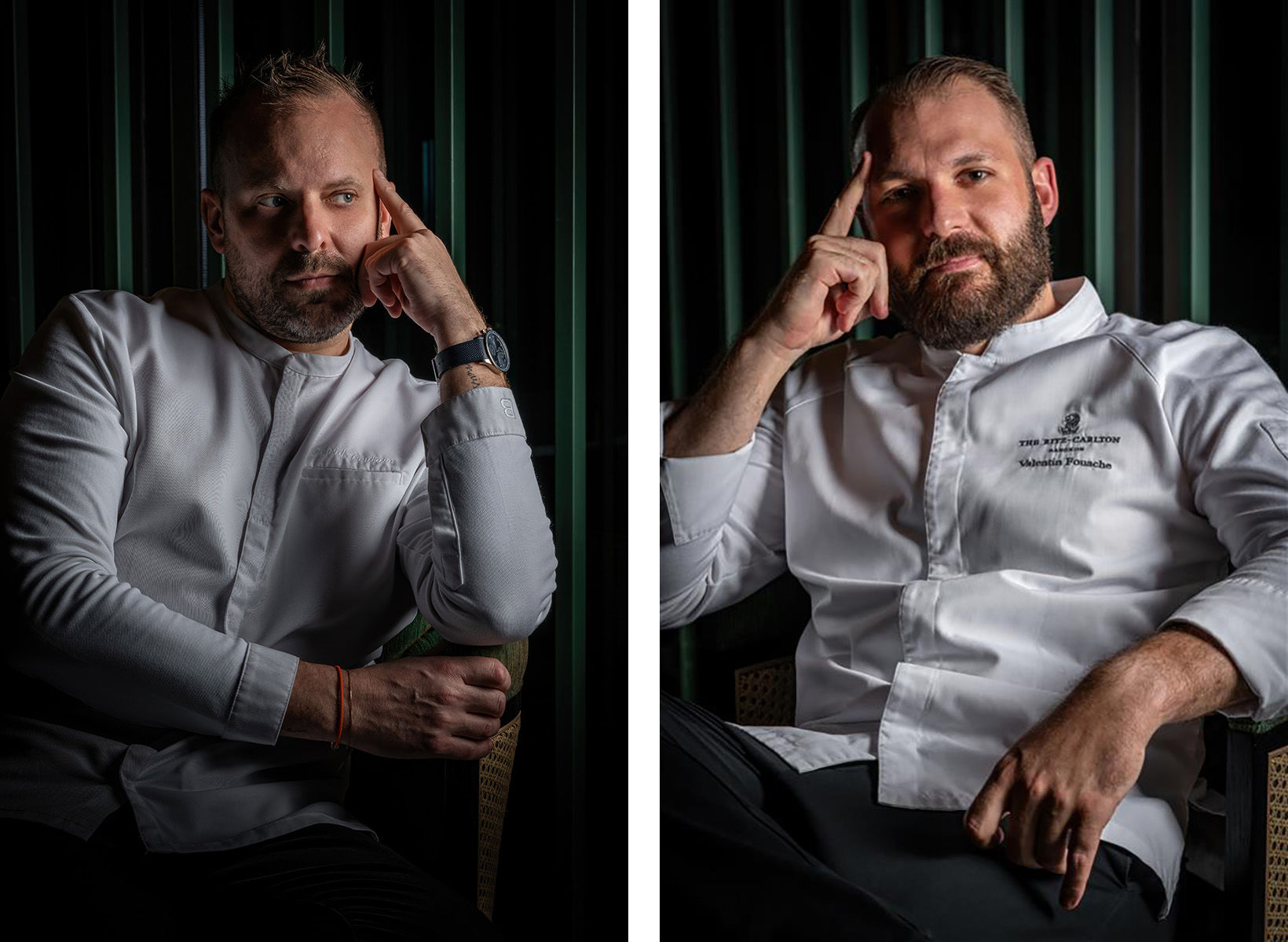 Chef David Toutain (left) and Chef Valentin Fouache (right)