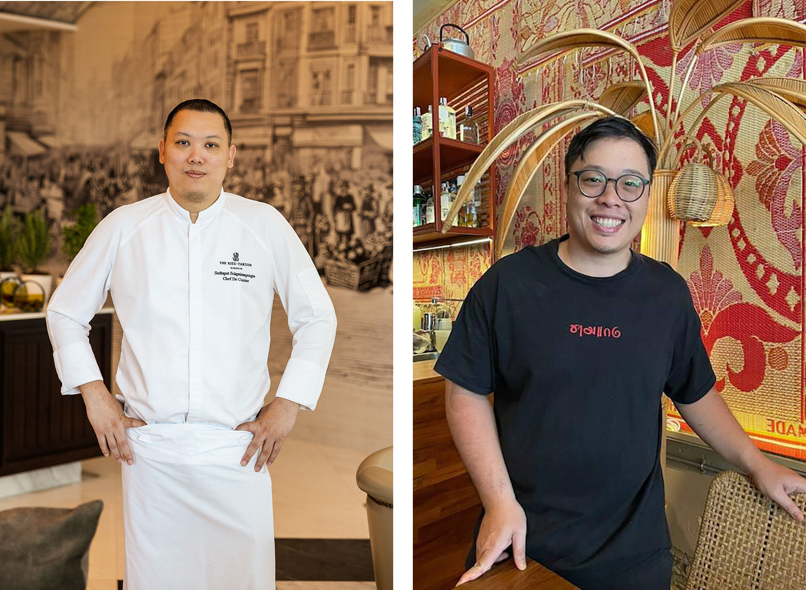 Chef de Cuisine Sedtapat “Pop” Sukpaisanpongsa (left) and Chef Jai of Charmgang (right)