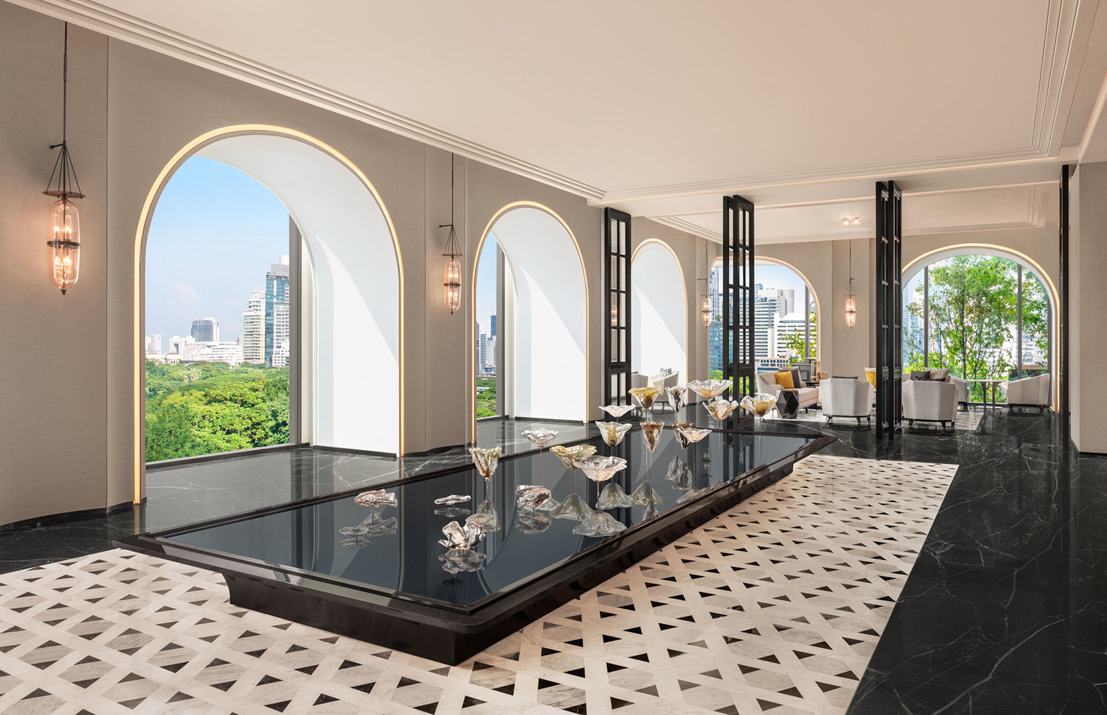 Lobby Arch Lily Pond at The Ritz-Carlton, Bangkok