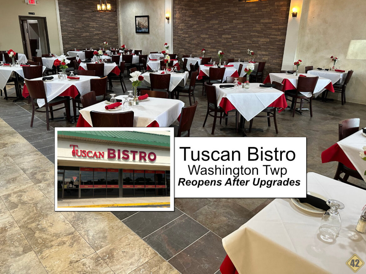 Tuscan Bistro Washington Twp Reopens After Interior Upgrades