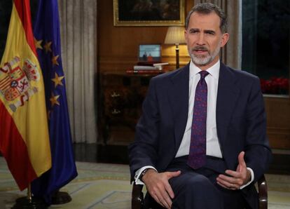 King Felipe VI during his Christmas speech.