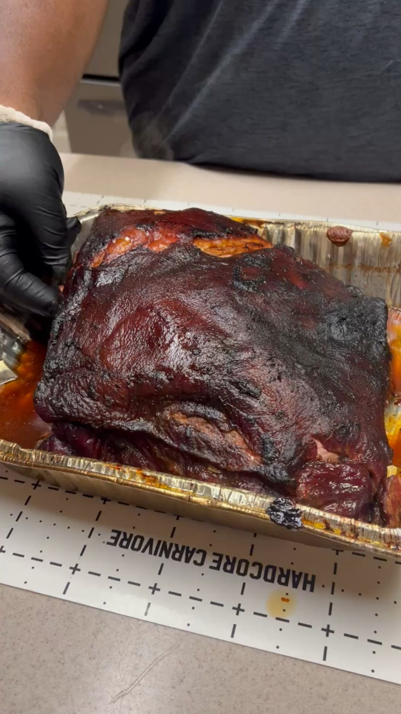 Bone Pull After a 12-Hour Pork Butt Cook