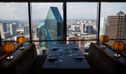 Monarch, a restaurant on the 49th floor of The National building in downtown Dallas, boasts...